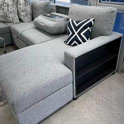 New Sleeper Sectional Couch with Fold Down Table, Wireless Charging & Storage! Free Delivery 🚚!