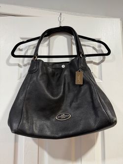 Coach Black Pebbled Leather Shoulder Bag