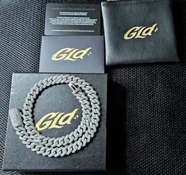 Gld 18inch 12mm iced out chain