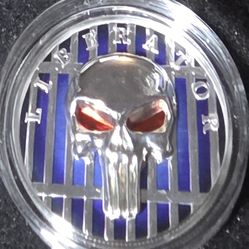 2022 Liberator Blue 1toz 999.9 Silver Coin