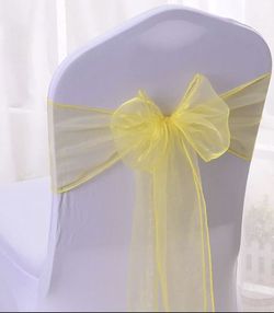 Elegant Yellow Chair Sash For Party’s  