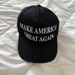 MAGA Hat - Make America Great Again - Black Embroidered Baseball Cap USA Flag