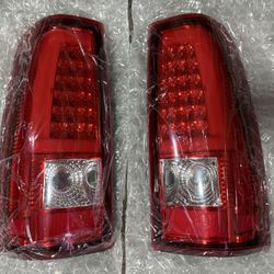 03-06 Chevy Silverado Sierra Red LED Bar Tail lights