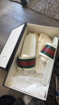 Gucci Web Stripe Slide Sandals
