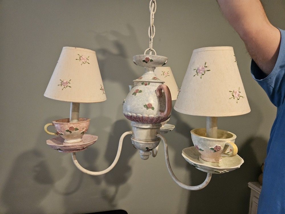 Tea Cups Hanging Light