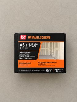 Grip-Rite #6 x 1-5/8” Drywall Screws – Approx. 189 Count