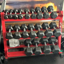 Rep Hex Barbell Set 5-50 Lbs
