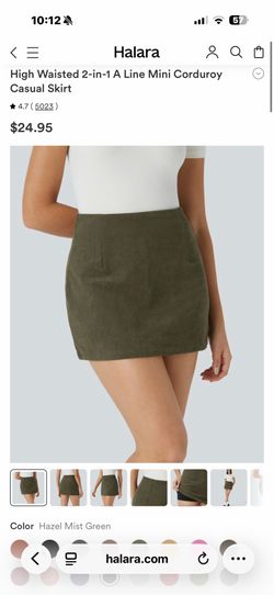 Halara Skirt dark green with shorts