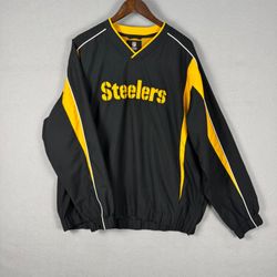 Steelers NFL XL Pullover Jacket Black Yellow