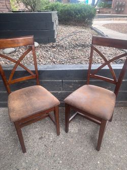 Brown Dining Chairs -Set of 2