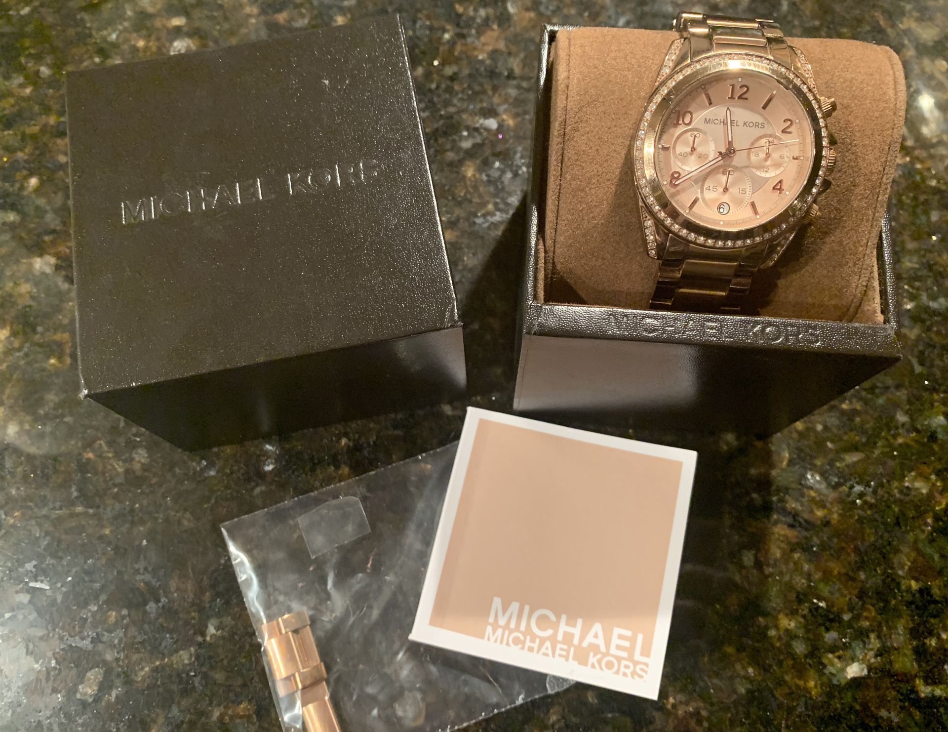 Michael Kors Ritz Pave Watch - Rose Gold