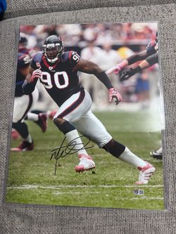 Mario Williams Signed Autograph 16x20 Photo- Houston Texans- GTSM Coa Sticker