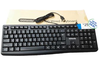 Qqfamily Qt500 Black Computer Keyboard