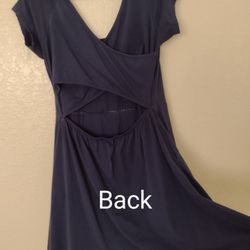 Pact brand Dress, Criss-Cross Back, Pockets!, Size XL, Navy Blue