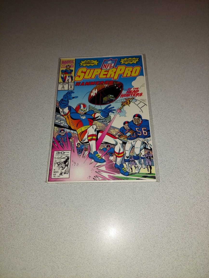 1992 NFL SUPERPRO #5 COMIC BAGGED AND BOARDED