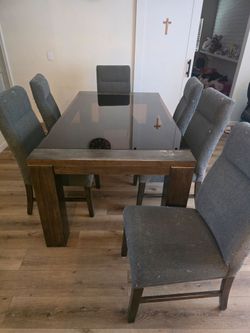 Dining table and chairs