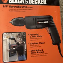 Black & Decker 3/8” Reversible Drill