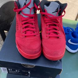 Jordan 5 Red Suede Size 1.5y