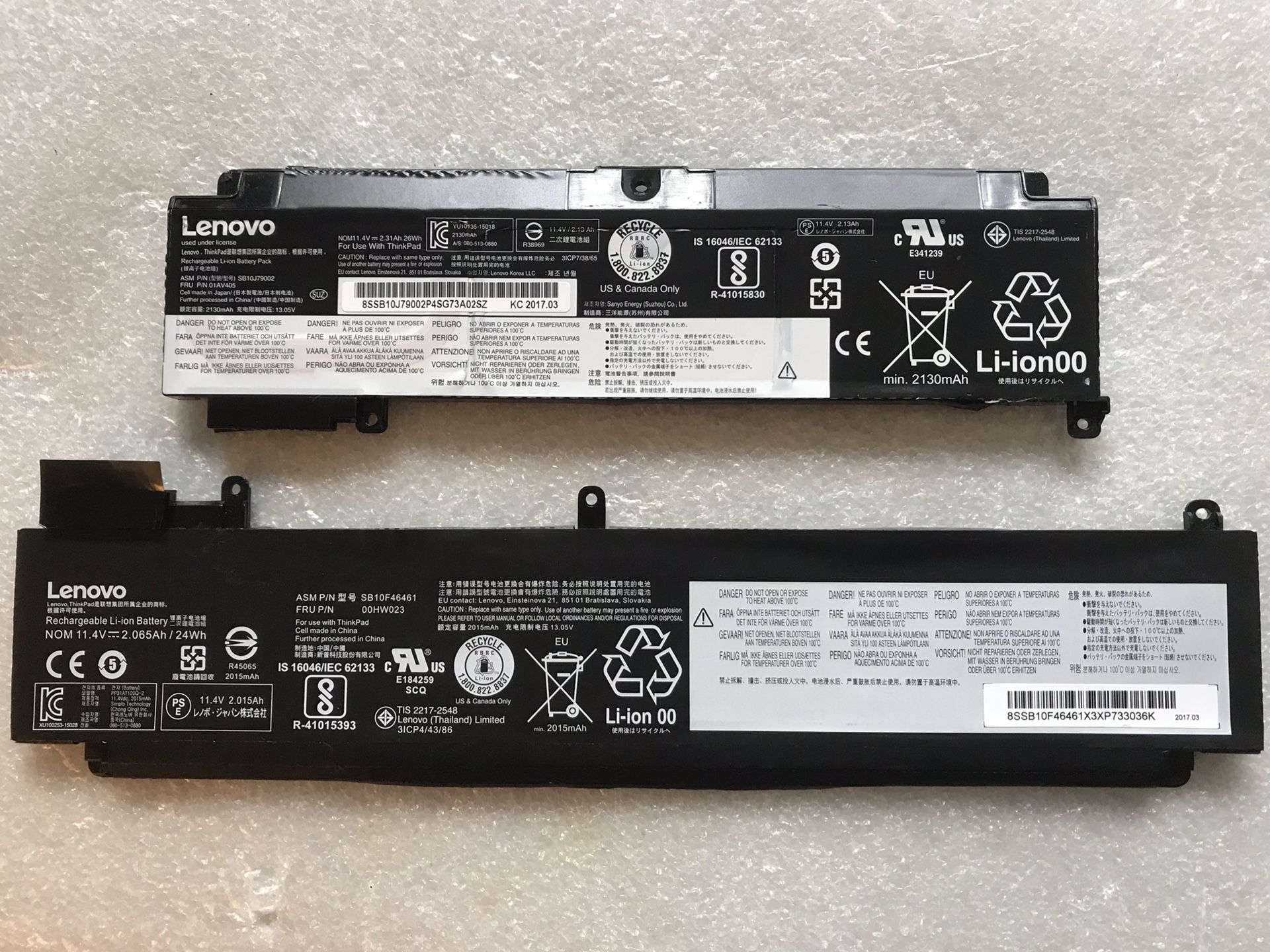Batteries for Lenovo ThinkPad T460s