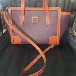 Authentic Dooney & Bourke Pebble Grain Small Shopper *RARE* Purple