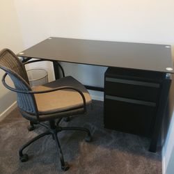 Desk Chair And Matching TV Table