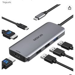 Docking Station , USB C Hub Dual HDMI Monitors for Windows , Adapter , 3 USB Port , PD Compatible for Dell XPS 13/15 , Lenovo Yoga , etc