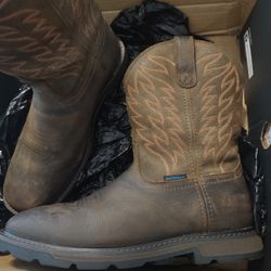 ARIAT Groundbreaker Pull-On Work Boots for Men - Brown - 8.5D