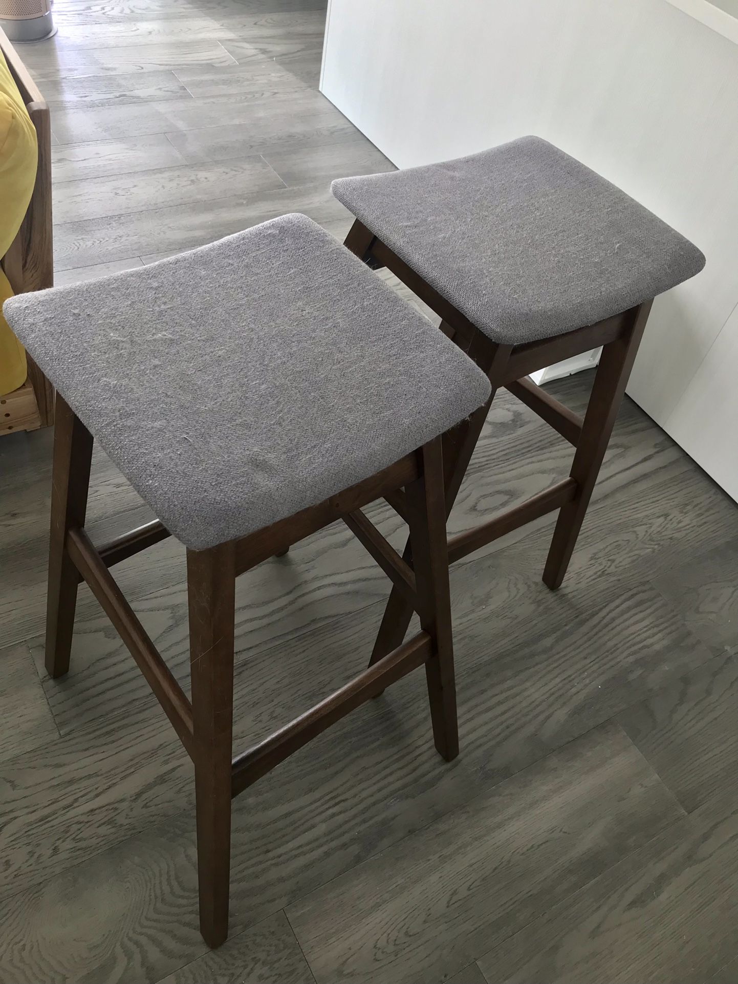 Wood Bar Height Barstool (SET OF 2)