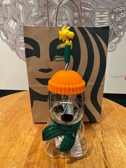 Snoopy Glass Cup Starbucks