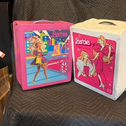  Vintage Barbie Fashion Doll Trunks Cases