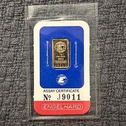 1 Gram Engelhard Gold Bar