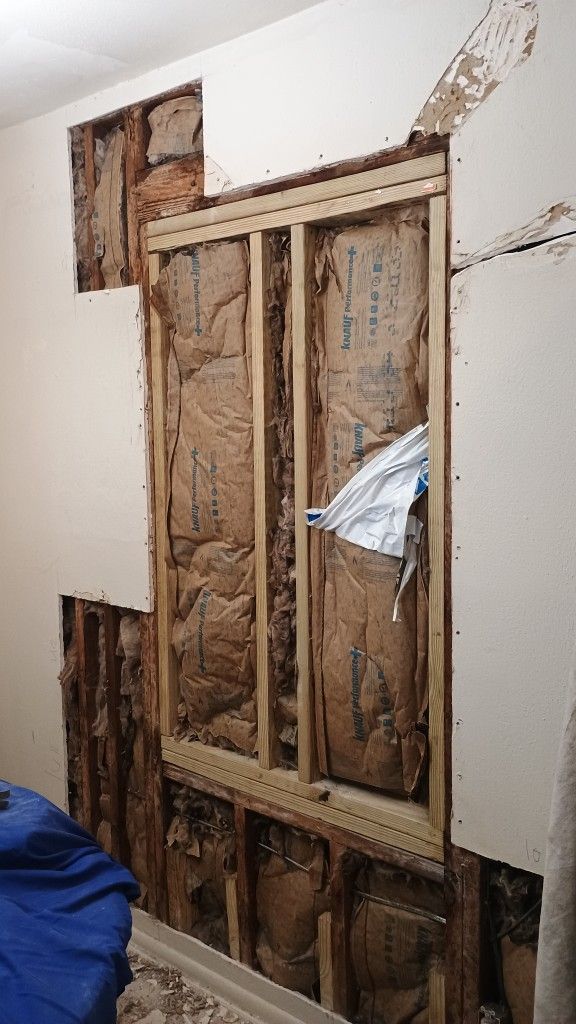 Siding Foundation Wood Fix And Sheetrock Finished 