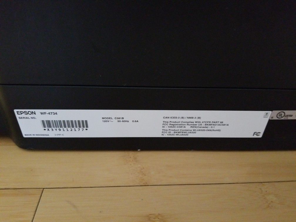 Slightly Used EPSON WF-4734 No Longer Needed. Bought For $249 Selling Only For $95 Fixed.