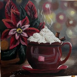 Painting Christmas, Coco, And Poinsettia