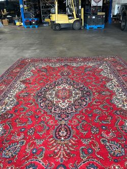 Huge semi antique Persian wool rug