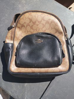 Coach Signature Canvas and Leather Backpack