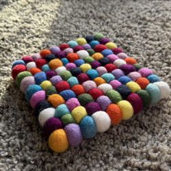 Wool Multicolor trivet/pad