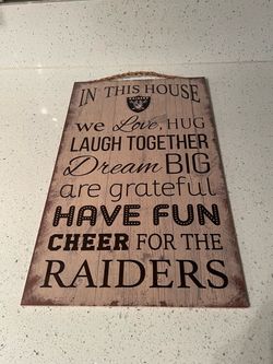 Las Vegas Raiders 'In This House' Wood Wall Sign