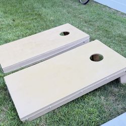 4x2Ft Finished Wooden Cornhole Boards Regulation Size with lights - No Bags 