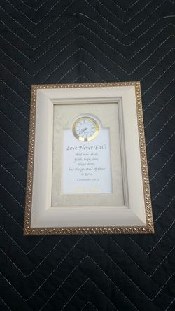 Bible Verse Quartz Clock Picture Frame.