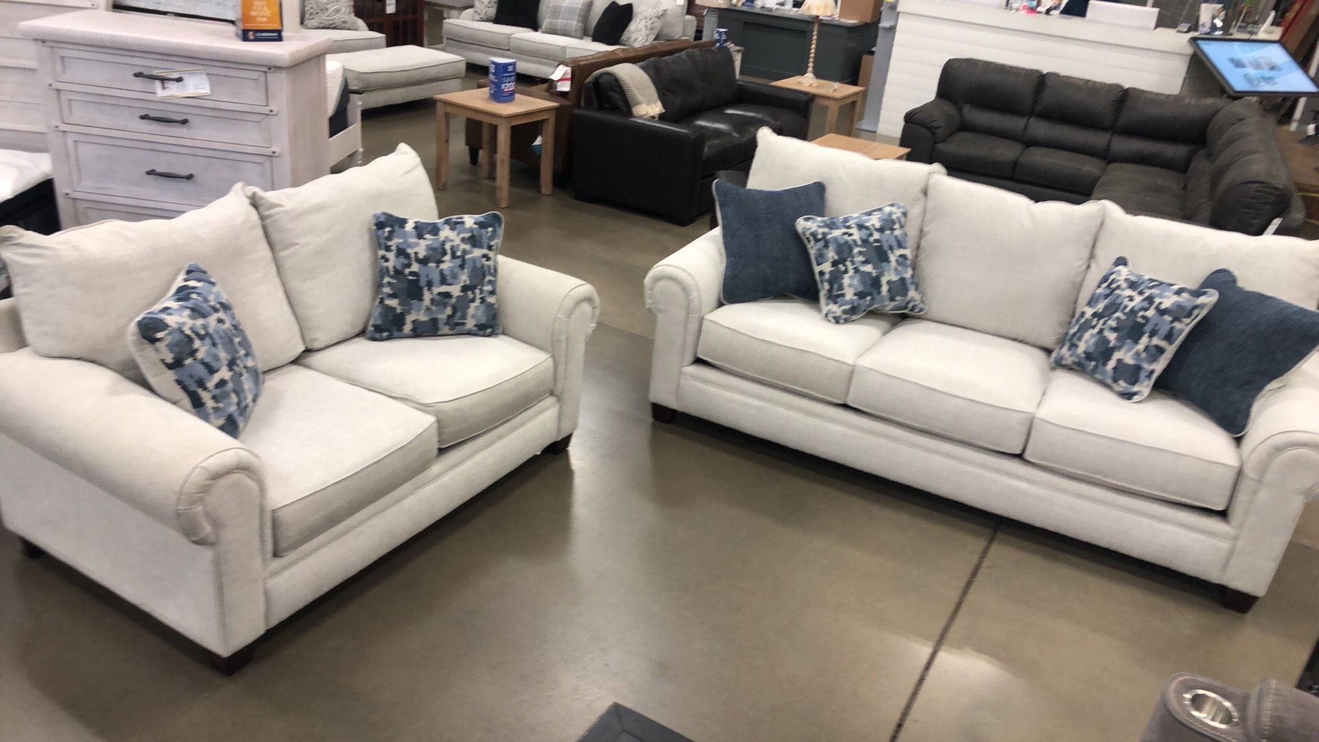 Light Grey Sofa/Love Seat