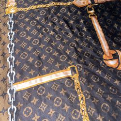 Louis Vuitton Carre Confidential Muffler Scarf Tie Brown