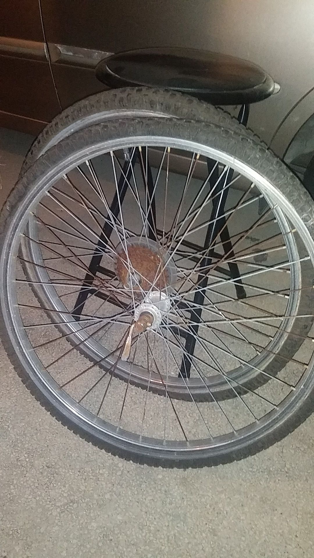 22 inch bike rims . tires are no good