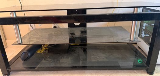 Glass TV Media Console
