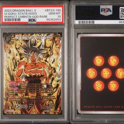 Ultra Instinct Son Goku State of the Gods BT23-140 2023 DBS Masters GDR PSA 10