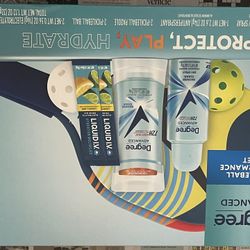 Degree Advanced Pickleball Performance Gift Set Dry Spray Deodorant Drink Mix