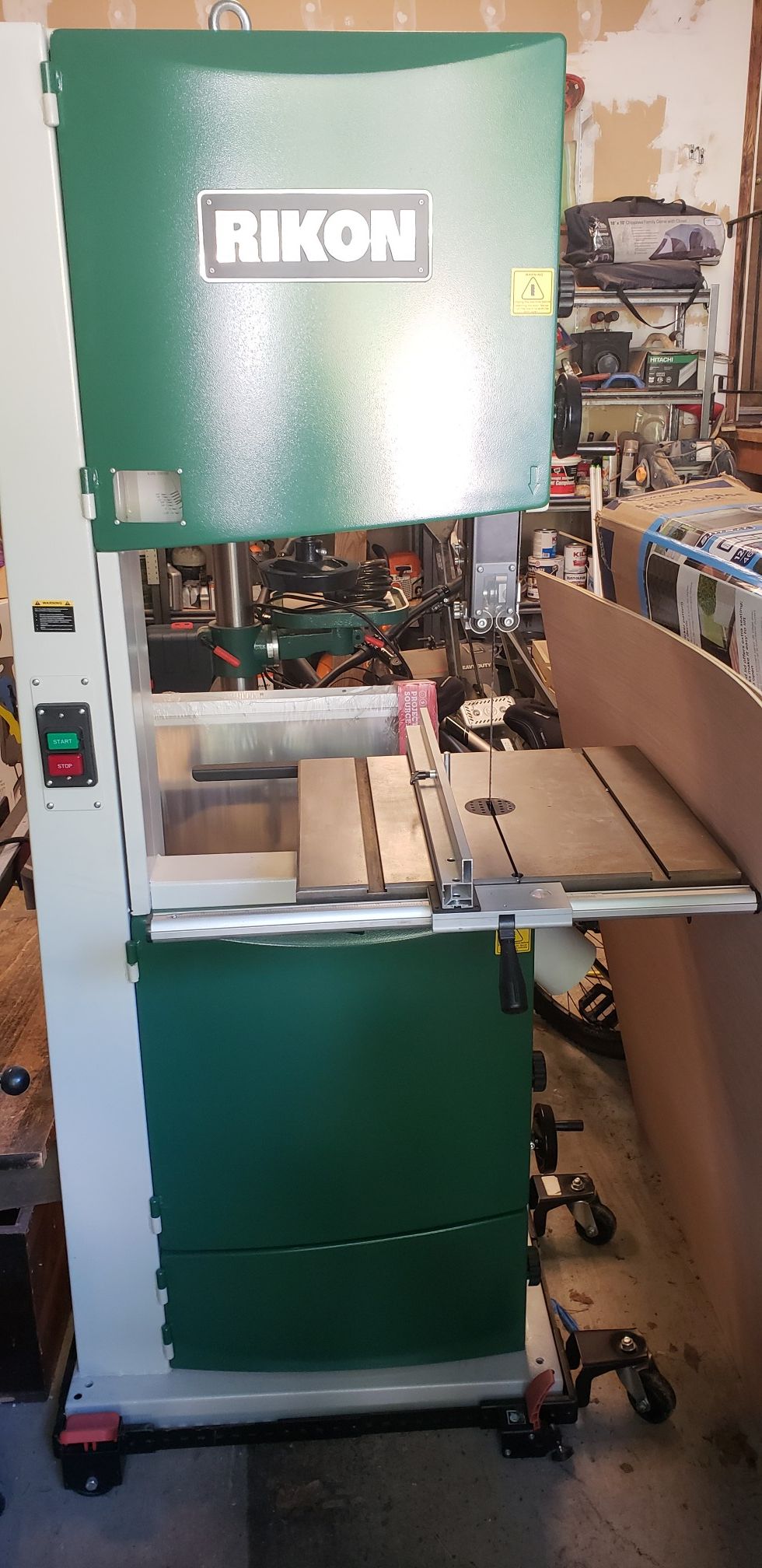 18" Rikon bandsaw. Never been used, just been collecting dust. Really nice saw.