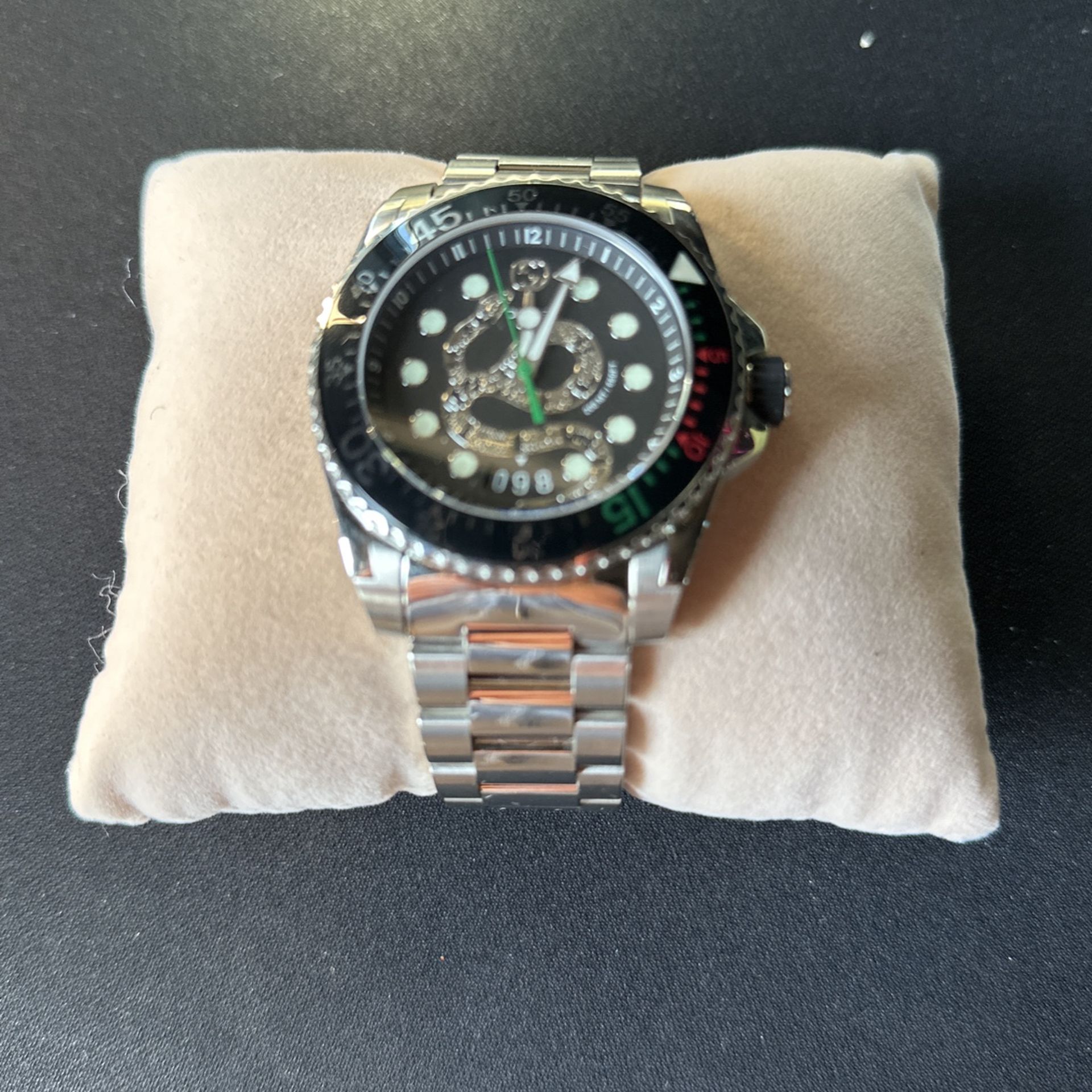 Gucci Silver And Platinum Watch