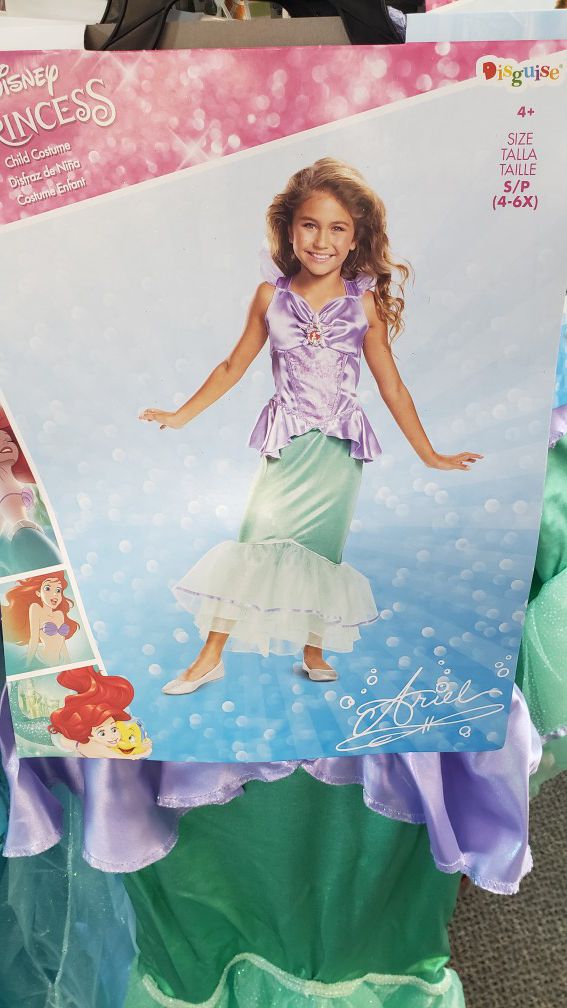 Disney princess Ariel child costume 4+ size S/P (4-6x)