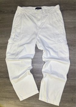 Egg shell baggy cargo pants